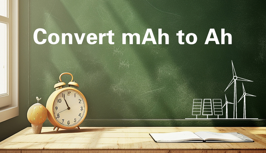 Omvandling av batterienhet：Konvertera mAh till Ah