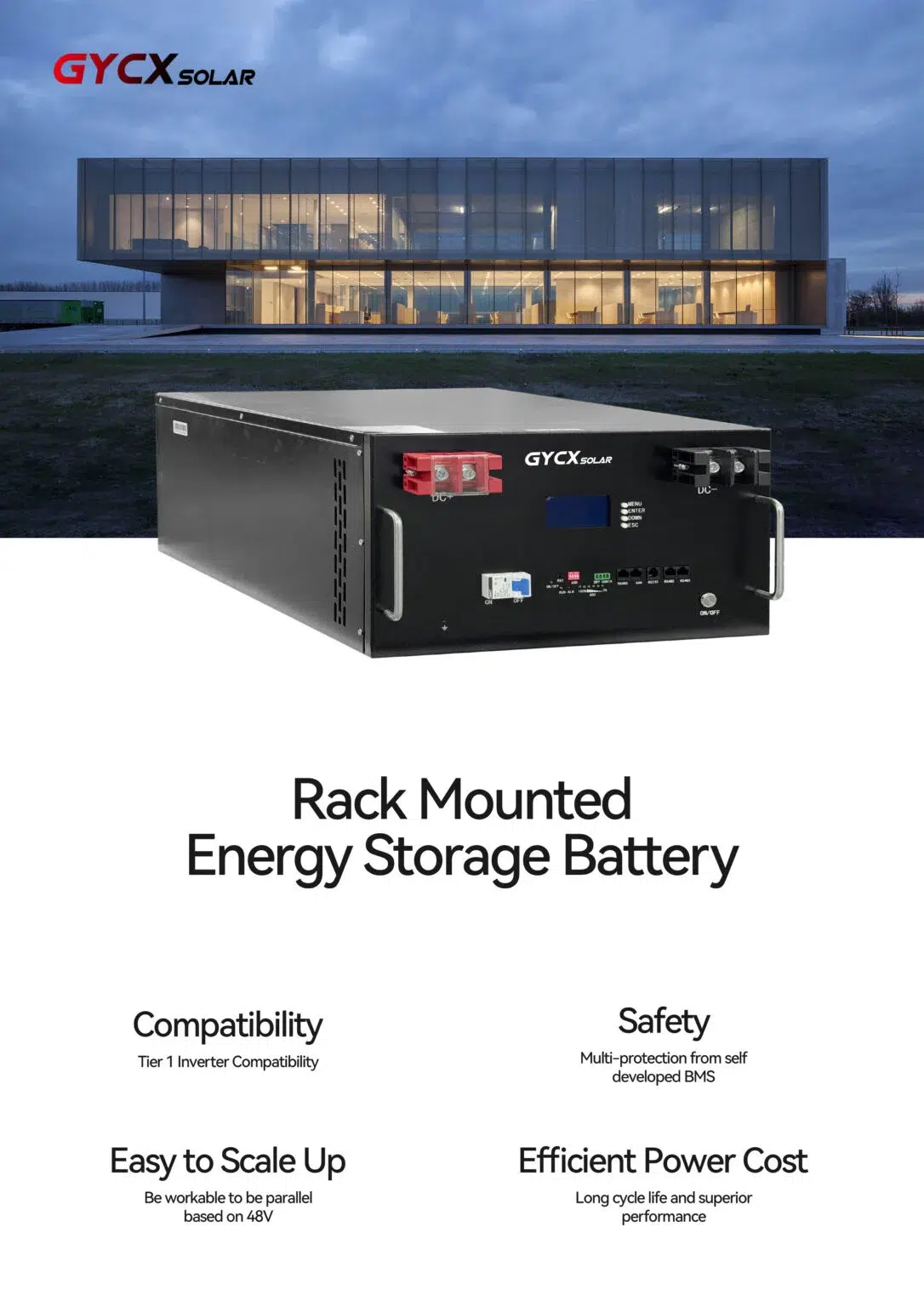 10KWh LV rack lithium battery