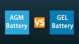 An image comparing a clean, sealed gel battery labeled 