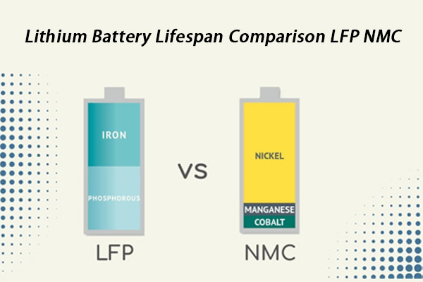 Gráfico que muestra la vida útil de la batería LFP en comparación con otros químicos