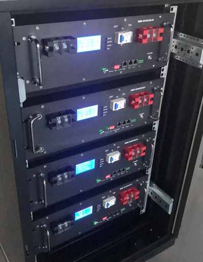 Internal structure of a rack mount battery module