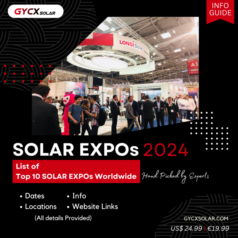 TOP 10 SOLAR EXPOs 2024 Info Guide by GYCX SOLAR