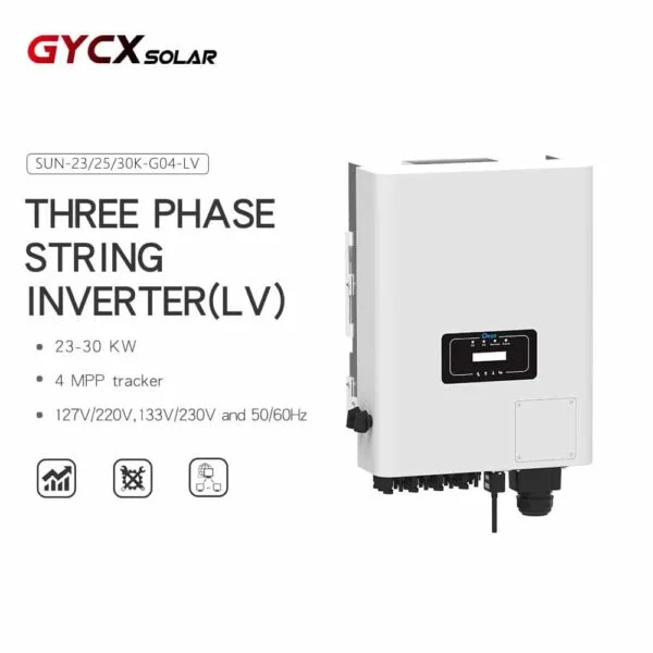 SUN-23/25/30K-G04-LV | Deye 25kw invertteri | Kolme vaihetta | 4 MPPT | Alhainen jännite | 127/220Vac