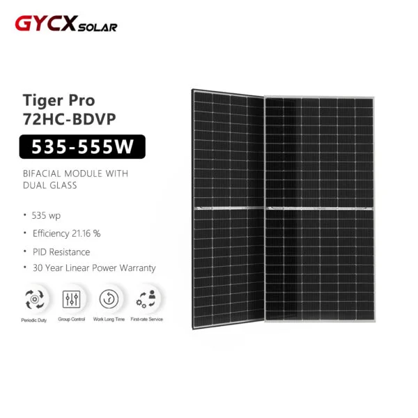 Tygrys Pro | 72HC Dwustronny | Jinko 550W | 535-555 Wat