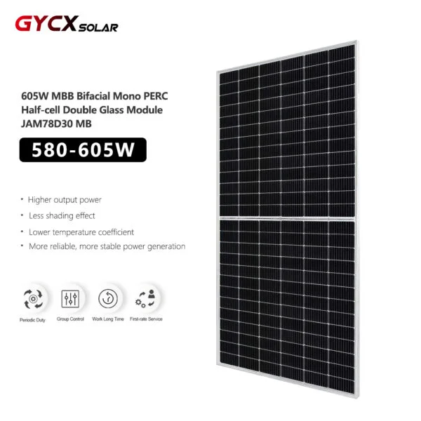JAM78D30 MB | JA Solar Modules | 580-605W | 605W MBB Bifacial Mono PERC | Half-cell Double Glass Module