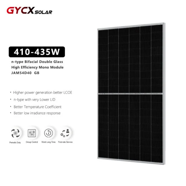 JAM54D40GB | SÍ Solar 415W | 410-435W | Vidrio doble bifacial tipo N | Módulo mono de alta eficiencia