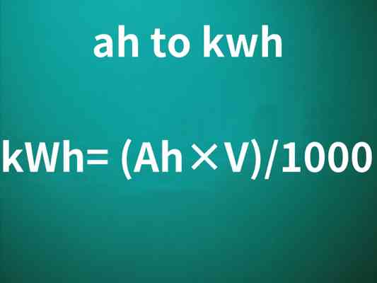 Diagram comparing kWh and Ah