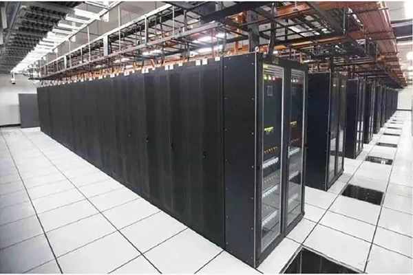 An image of a well-organized server rack, illustrating its functions with icons for 