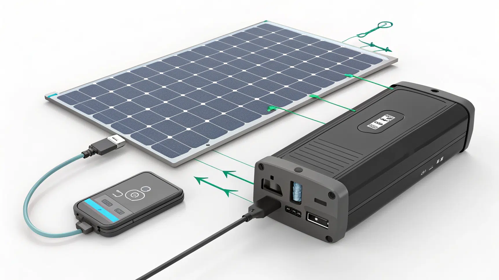 solar power bank charging