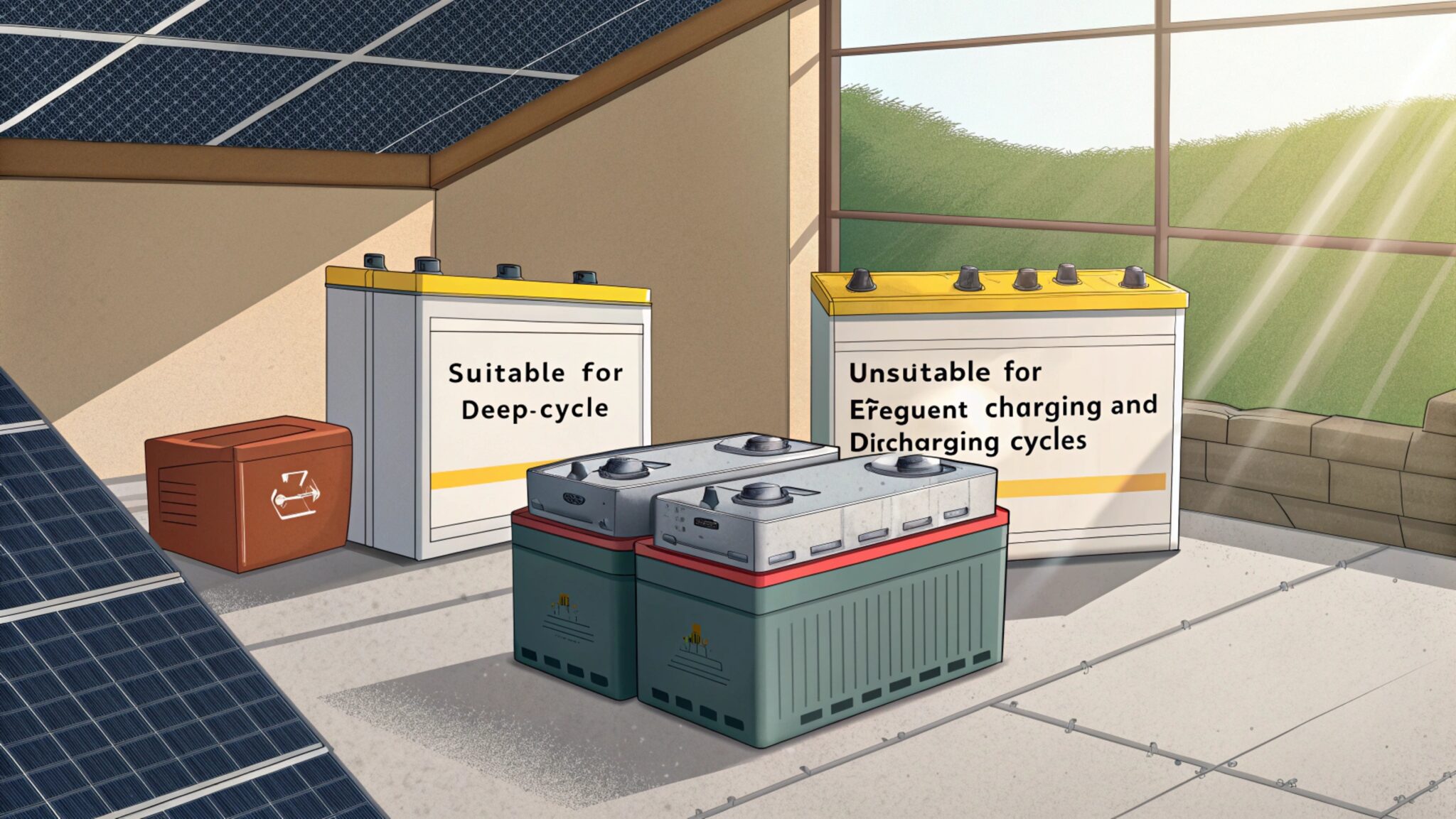 old batteries vs solar batteries