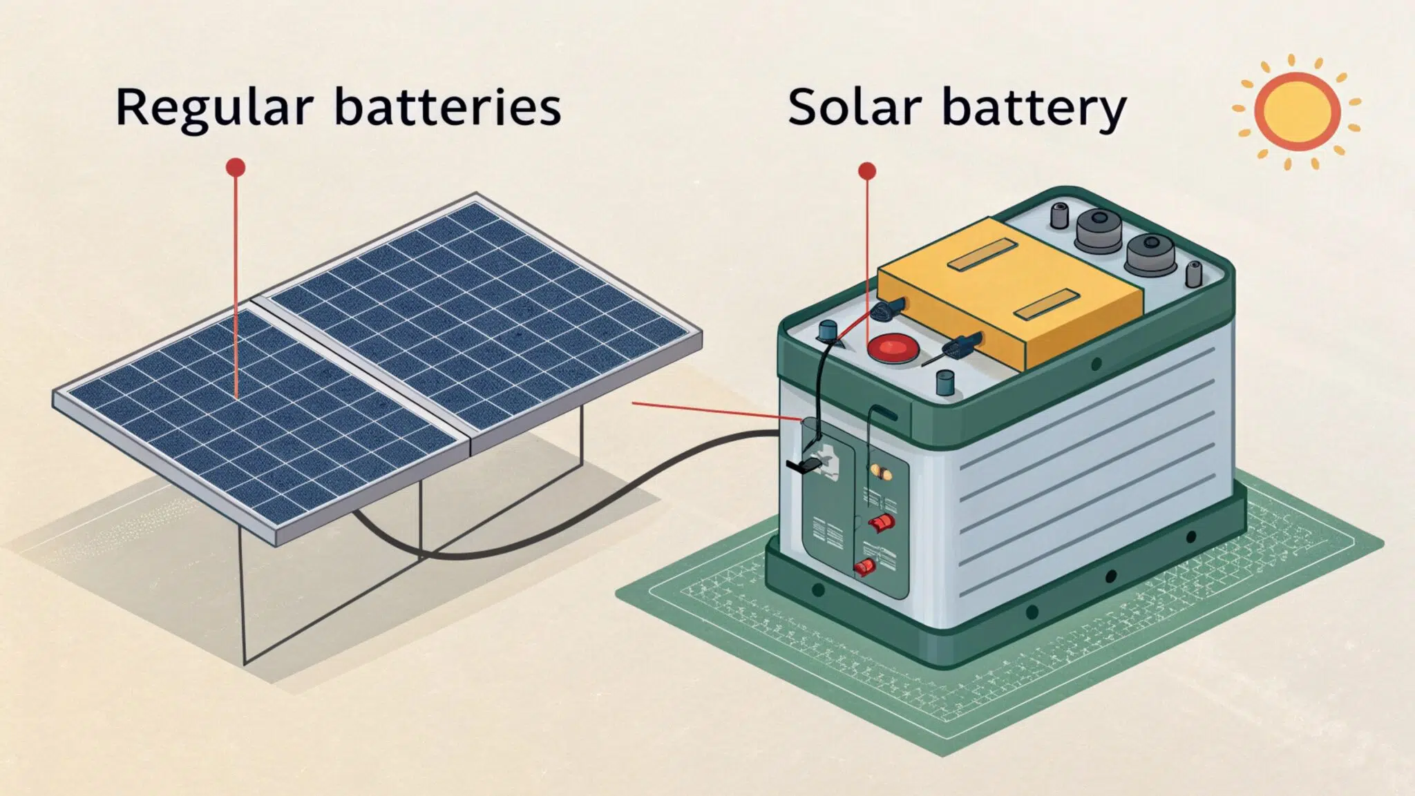 solar battery diagram