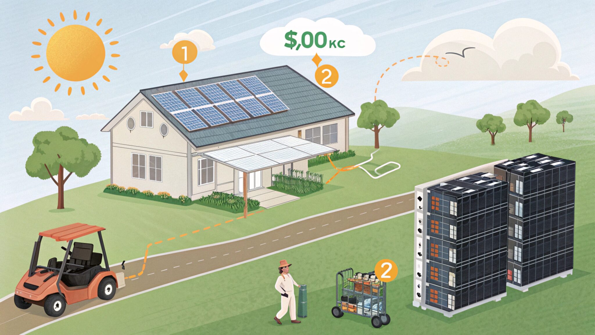 low cost solar storage