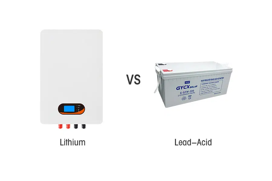 Graph showing self-discharge rates over time for Lithium-ion (LFP) vs. Sealed Lead-Acid batteries.