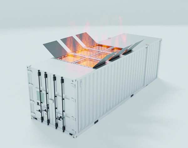 What Are the Disadvantages of BESS? 5 Image of a certified installer working on a BESS, with safety icons visible: a fire-suppression symbol, a high-voltage warning symbol, and a UL certification mark.