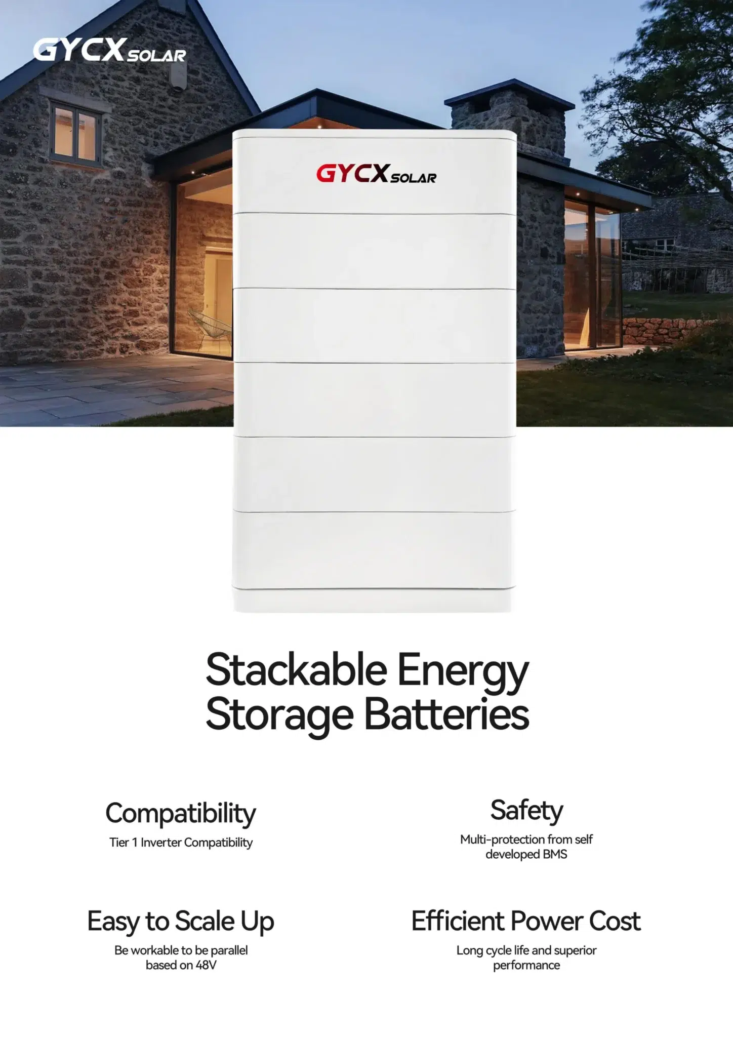 5kw lithium battery stackable