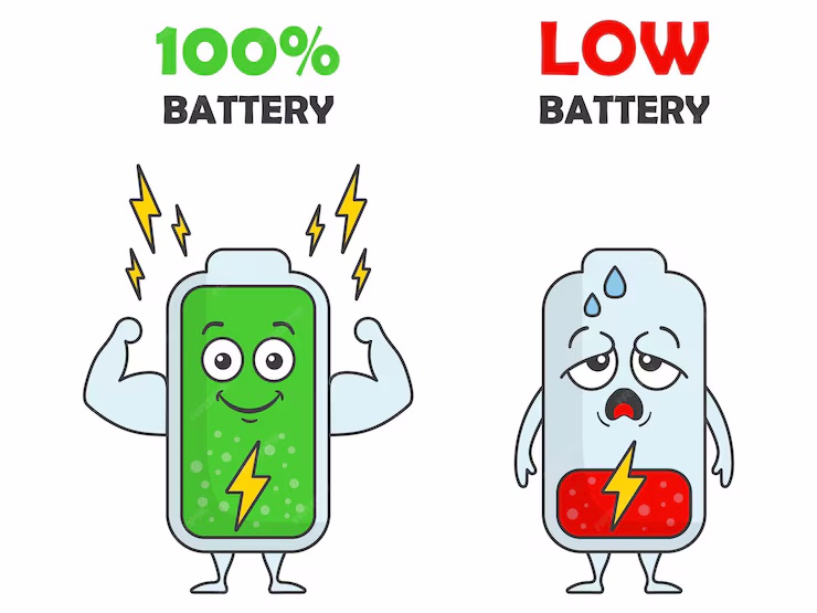 lågt batteri