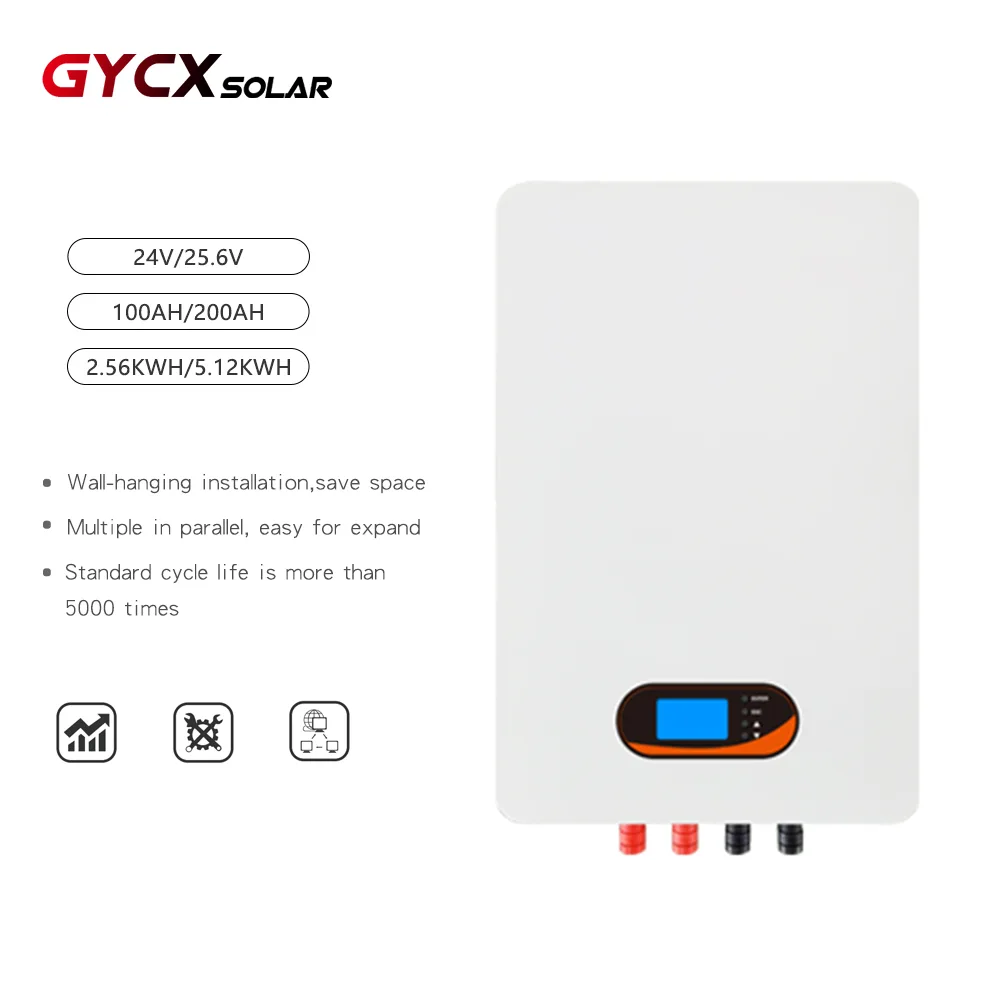 Lifepo4-Batterie 24V 100Ah Wandmontage