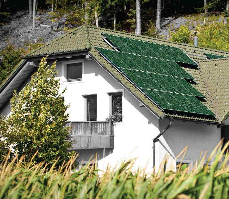 Green solar panels 