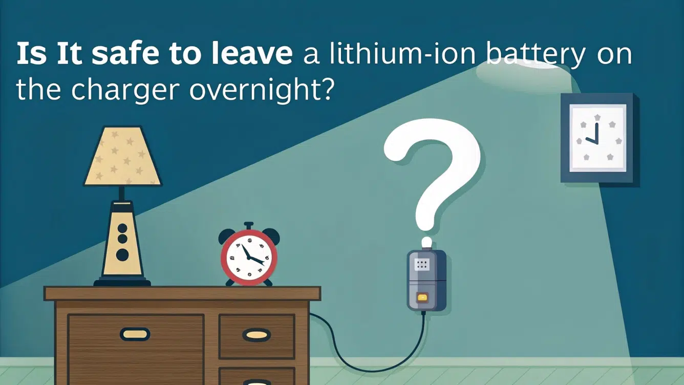 is it safe to leave a lithium ion battery on the c